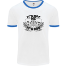 It's Not Me Anti Valentines Singles Day Skull Mens Ringer T-Shirt White/Royal Blue