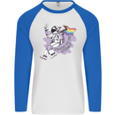 LGBT Astronaut Proud to Be Myself Mens L/S Baseball T-Shirt White/Royal Blue