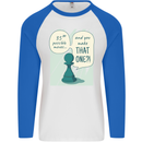 Chess Moves Funny Mens L/S Baseball T-Shirt White/Royal Blue