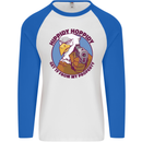 Hippidy Hoppidy Get Off My Property Gun Rights Mens L/S Baseball T-Shirt White/Royal Blue