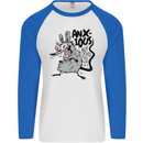 Funny Anxious Rat Anxiety Mens L/S Baseball T-Shirt White/Royal Blue