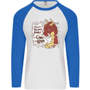 When a Dragon Smiles Fantasy RPG Mens L/S Baseball T-Shirt White/Royal Blue
