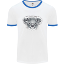 A Koala Bear Head Mens Ringer T-Shirt White/Royal Blue