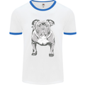 American Bully Striking a Pose Dog Mens Ringer T-Shirt White/Royal Blue