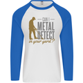 Can I Metal Detect Funny Detecting Detector Mens L/S Baseball T-Shirt White/Royal Blue