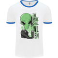 The Name is Al Alien Funny Movie Parody Mens Ringer T-Shirt White/Royal Blue