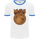 Dadcules Funny Fathers Day Gym Mens Ringer T-Shirt White/Royal Blue