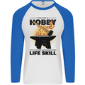 Blacksmith Life Post Apocalyptic Skill Mens L/S Baseball T-Shirt White/Royal Blue