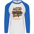 40 Year Old Banger Birthday 40th Year Old Mens L/S Baseball T-Shirt White/Royal Blue