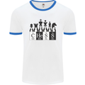 Chess Elements Periodic Table Mens Ringer T-Shirt White/Royal Blue