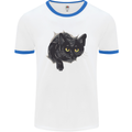 Cat Hole Mens Ringer T-Shirt White/Royal Blue