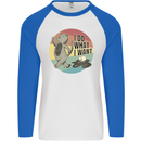 Cat I Do What I Want Funny Coffee Mens L/S Baseball T-Shirt White/Royal Blue