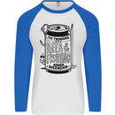 I'm Thinking Beer & Fishing Weekend Funny Mens L/S Baseball T-Shirt White/Royal Blue