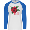 I'm a Wild Rose Mens L/S Baseball T-Shirt White/Royal Blue