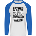 Father & Sons Best Friends for Life Mens L/S Baseball T-Shirt White/Royal Blue