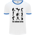 Camera Sutra Funny Photographer Photography Mens Ringer T-Shirt White/Royal Blue