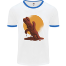 A Melting Chocolate Bunny Easter Mens Ringer T-Shirt White/Royal Blue