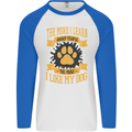 The More I Like My Dog Funny Mens L/S Baseball T-Shirt White/Royal Blue