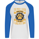 The More I Like My Dog Funny Mens L/S Baseball T-Shirt White/Royal Blue
