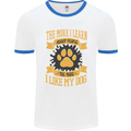 The More I Like My Dog Funny Mens Ringer T-Shirt White/Royal Blue