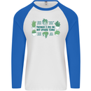Plants Things I Do in My Spare Time Mens L/S Baseball T-Shirt White/Royal Blue