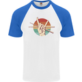 Drum Salute Drummer Drumming Mens S/S Baseball T-Shirt White/Royal Blue