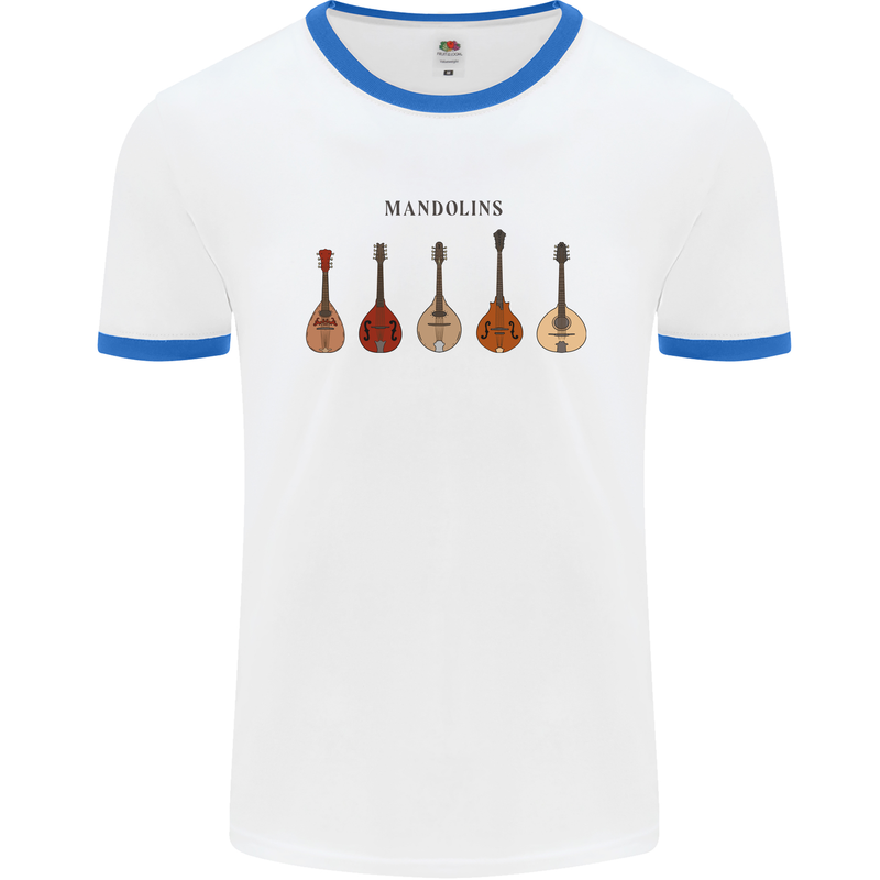 A Set of Mandolins Mens Ringer T-Shirt White/Royal Blue