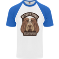 My Spinone Doesnt Like You Funny Dog Mens S/S Baseball T-Shirt White/Royal Blue