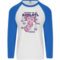 Axoloti Anatomy Mens L/S Baseball T-Shirt White/Royal Blue
