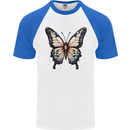 A Stunning Butterfly Mens S/S Baseball T-Shirt White/Royal Blue