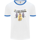 Tough Night Funny Dog Bat Hangover Alcohol Beer Mens Ringer T-Shirt White/Royal Blue