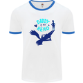 Funny Fathers Day Daddy is My Superhero Mens Ringer T-Shirt White/Royal Blue