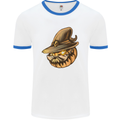 Cool Pumpkin Halloween Mens Ringer T-Shirt White/Royal Blue