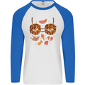 Girls Trip Fancy Dress Costume Holiday Mens L/S Baseball T-Shirt White/Royal Blue