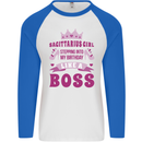 Sagittarius Girl Birthday 21st 30th 40th 50th Mens L/S Baseball T-Shirt White/Royal Blue