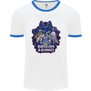 Dungeons & Bunnies Role Play Games RPG Mens Ringer T-Shirt White/Royal Blue