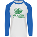 Rio De Janeiro Brazilian Football Brazil Mens L/S Baseball T-Shirt White/Royal Blue