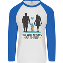 Autism We Will Always Be There Autistic Mens L/S Baseball T-Shirt White/Royal Blue