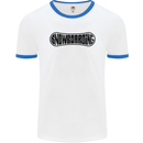 Snowboarding Snow Board Snowboarder Mens Ringer T-Shirt White/Royal Blue