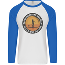 Paddleboarding & Beer Funny Paddleboard Mens L/S Baseball T-Shirt White/Royal Blue