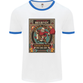 Funny Christmas Santa Clause Offensive Mens Ringer T-Shirt White/Royal Blue