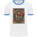 Funny Christmas Santa Clause Offensive Mens Ringer T-Shirt White/Royal Blue