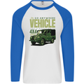 The Go Anywhere Vehicle 4X4 Off Roading Mens L/S Baseball T-Shirt White/Royal Blue