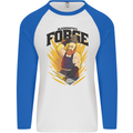 Blacksmiths Forge Mens L/S Baseball T-Shirt White/Royal Blue