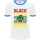 Black History Month Lives Matter African Mens Ringer T-Shirt White/Royal Blue