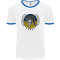 Ukraine Bodybuilding Flag Gym Training Spartan Mens Ringer T-Shirt White/Royal Blue