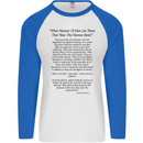 The Parachute Regiment Charter 1 2 3 4 Para Mens L/S Baseball T-Shirt White/Royal Blue