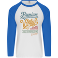 Aged to Perfection 15th Birthday 2008 Mens L/S Baseball T-Shirt White/Royal Blue