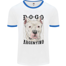 A Dogo Argentino Dog Mens Ringer T-Shirt White/Royal Blue