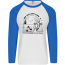 Funny Climate Change Keep the Planet Clean Mens L/S Baseball T-Shirt White/Royal Blue